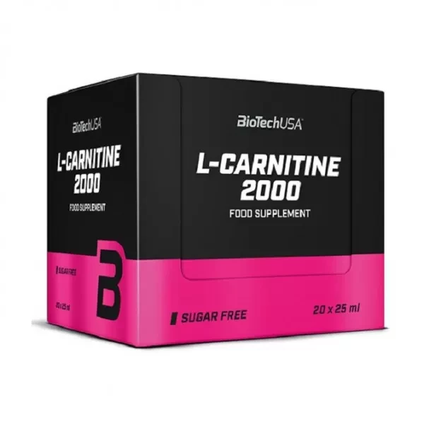 Рідкий карнітин BioTech usa L-Carnitine Ampule 2000 20 x 25 ml, фото 1