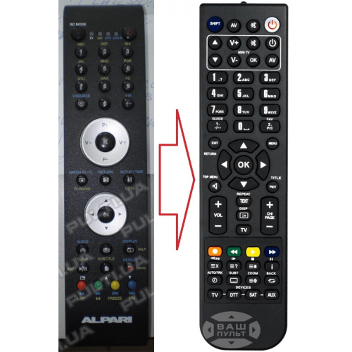 Пульт для телевізора ALPARI RC1110 (аналог), фото 1