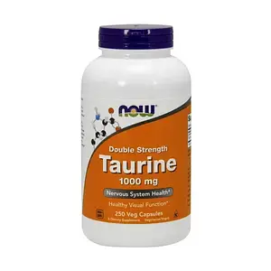 Таурін Nou Foods Taurine 1000 mg Double Strength 250 veg caps Нау Фудс