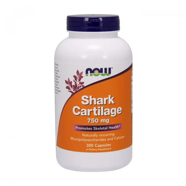Акулій хрящ Now Foods Shark Cartilage 750 mg 300 caps, фото 1