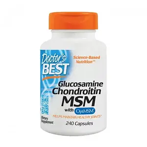 Doctor's BEST Glucosamine Chondroitin MSM 240 caps, Глюкозамін хондроїтин та ЧСЧ
