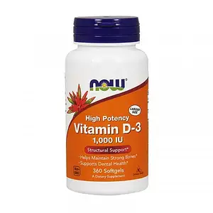 Вітамін Д3 Now Foods Vitamin D3 1000 IU 360 softgels