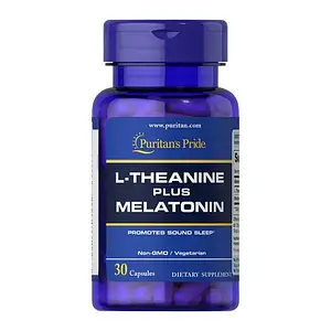 Мелатонін та Теанін Puritan's Pride L-Theanine plus Melatonin 30 caps
