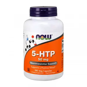 Now Foods 5-HTP 50 mg 180 veg caps, Гидрокситриптофан