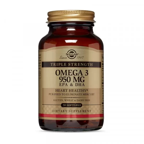Solgar Omega 3 950 mg EPA DHA 50 softgels, фото 1