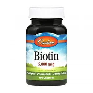 Біотин Carlson Labs Biotin 5000 mcg 100 caps