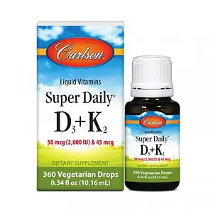 Вітаміни Д3+К2 Carlson Labs Super Daily D3+K2 10.16 ml