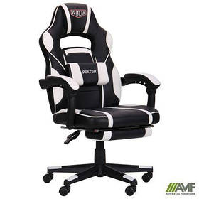 Комп'ютерне крісло AMF VR Racer Dexter Vector чорний-білий колір для ігор гейера програмиста