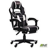 Комп'ютерне крісло AMF VR Racer Dexter Vector чорний-білий колір для ігор гейера програмиста, фото 4