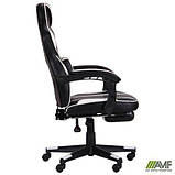 Комп'ютерне крісло AMF VR Racer Dexter Vector чорний-білий колір для ігор гейера програмиста, фото 5