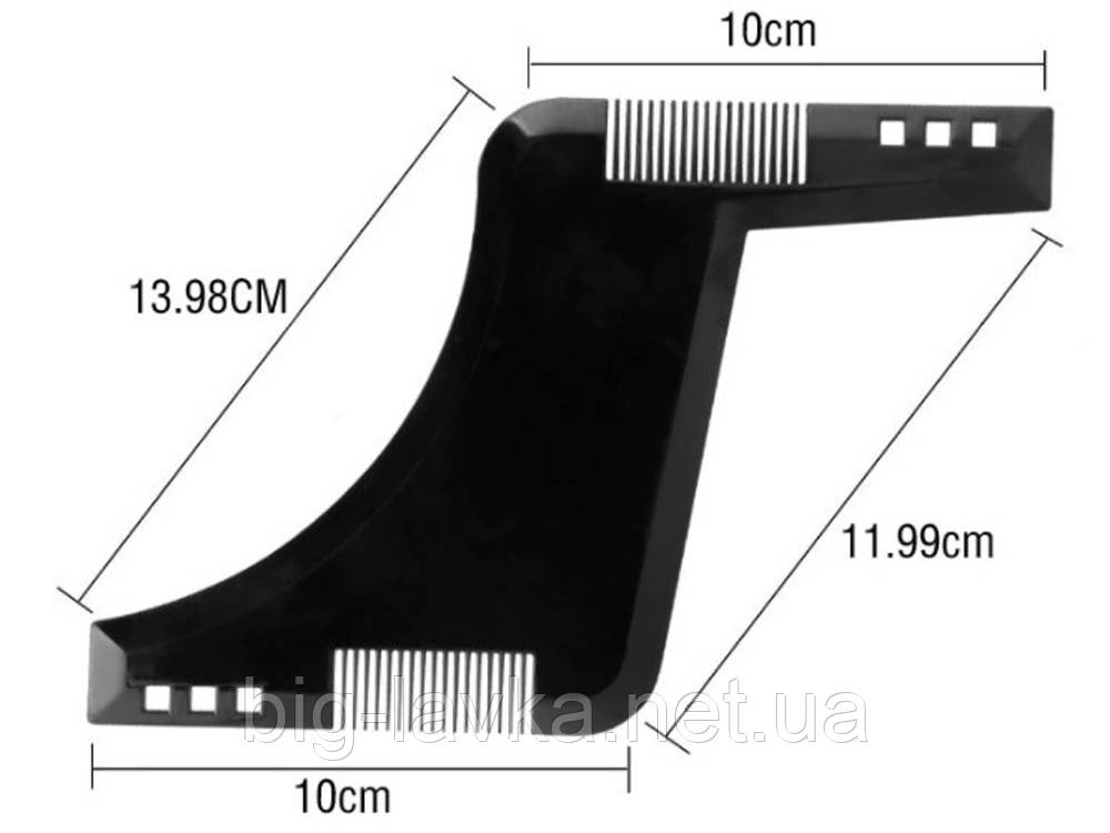 Гребінець для формування бороди Belly  Чорний, фото 1