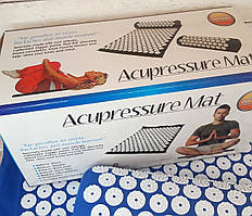Акупунктурний килимок із валиком масажний аплікатор Кузнєцова мата для йоги голкоуколивальний масажер