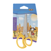 Ножиці дитячі пластикові ручки з гумовими вставками Zibi 128мм