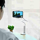 Тримач телефона Borofone BH-23 Білий гнучкий. Універсальний тримач для телефона, фото 3