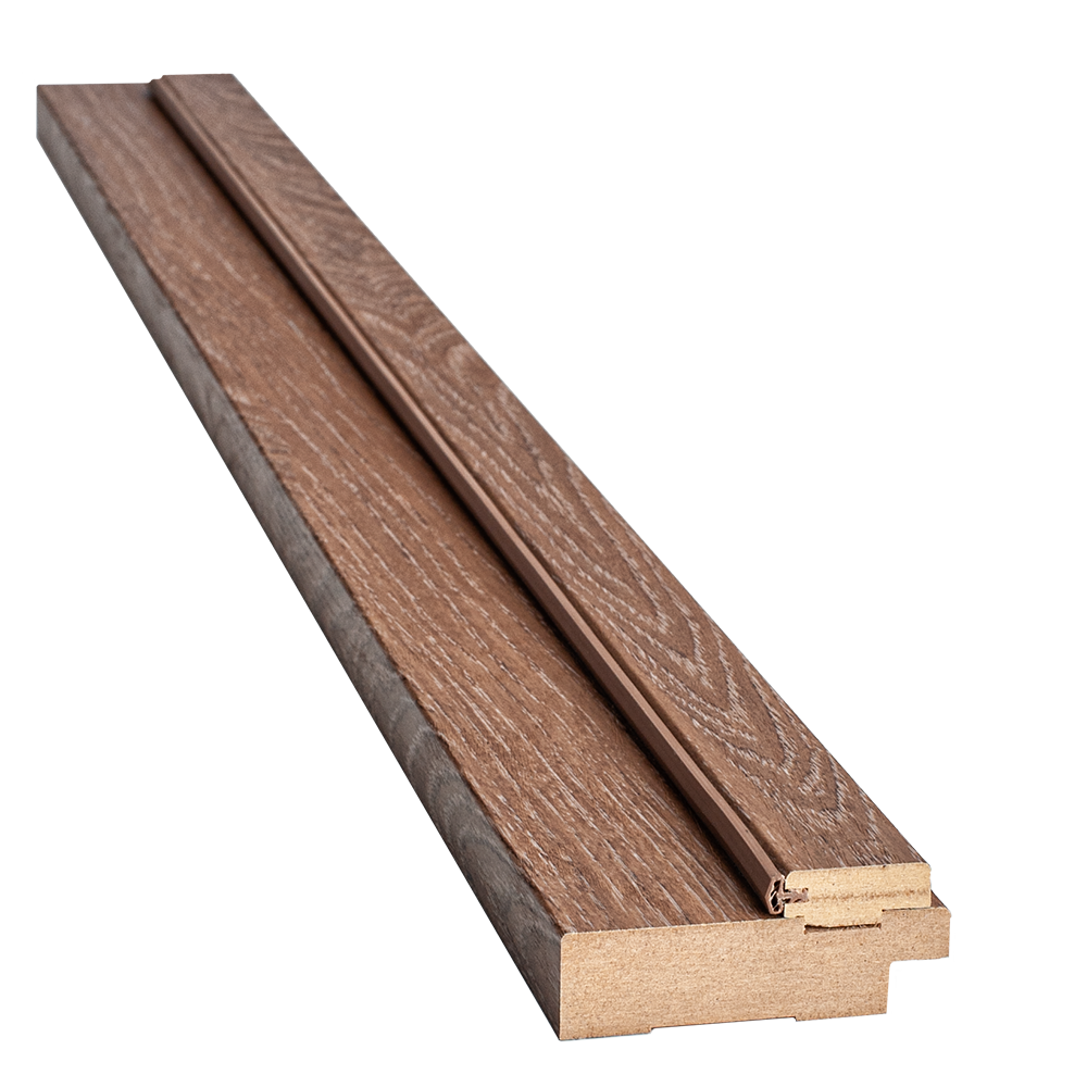 Дверна коробка дерев’яна iндивідуальна ПВХ Ультра 100х32 мм Дуб медовий (ущільнююча стійка) (129153), фото 1