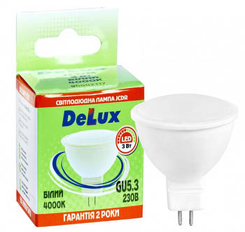 LED-лампа DELUX JCDR 3Вт 4000K 220В GU5.3 (90002117)