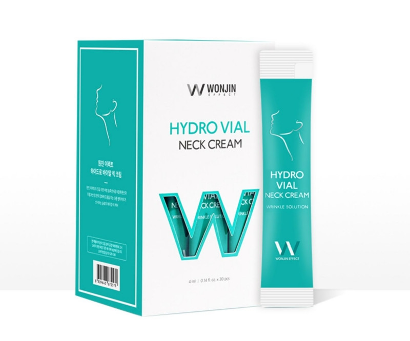 Wonjin Effect Hydro Vial neck cream Крем для шиї 6 різновидів гіалуронової кислоти та морським колагеном 4 мл