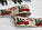 Стрічка новорічна 6,3 см " Машина з ялинкою", натульний колір рулон 22,5 метра, фото 3