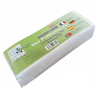 Бумага полоски для депиляции восковой и сахарной нетканая нарезанная бандаж белый 7х20 см 100 штук Uso