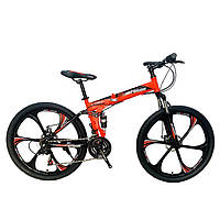 Гірський велосипед MTBGOO-LH складаний, для дорослих, Литі диски, Яскраві кольори, універсальний для грунтових доріг і по трасі