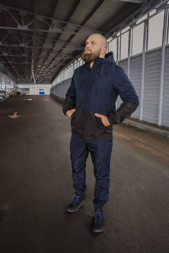 Костюм Чоловічий синій - чорний осінній Intruder Softshell Light Куртка чоловіча весняна + штани демісезонні, фото 2