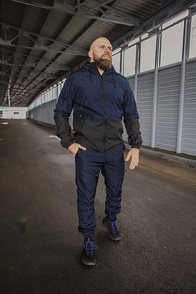 Костюм Чоловічий синій - чорний осінній Intruder Softshell Light Куртка чоловіча весняна + штани демісезонні, фото 3