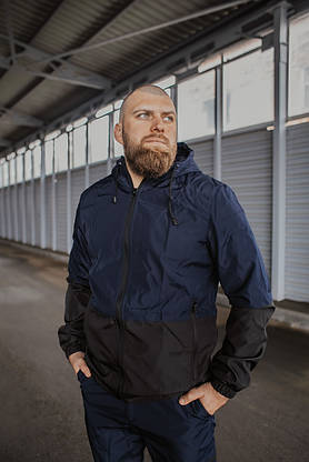Костюм Чоловічий синій - чорний осінній Intruder Softshell Light Куртка чоловіча весняна + штани демісезонні, фото 3