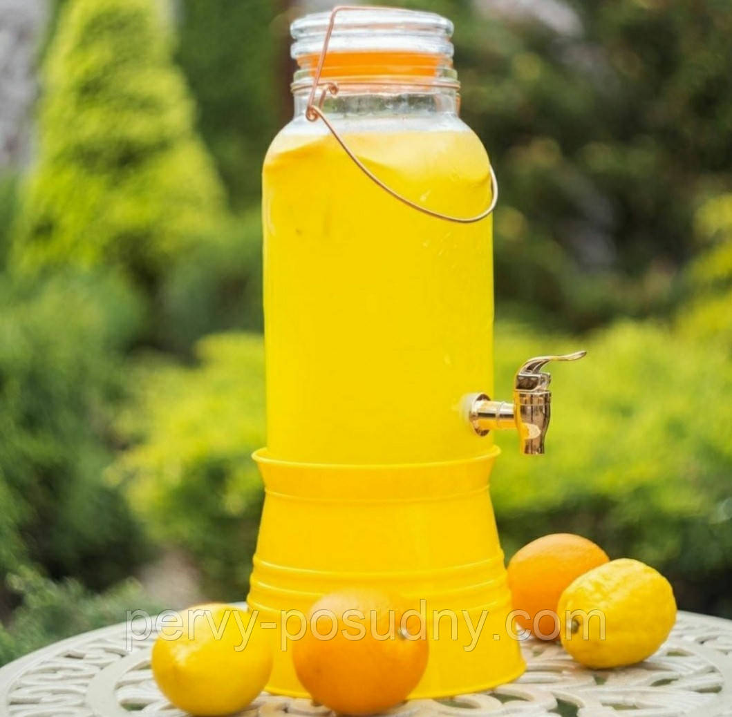 Лимонадник з краном на подствке Відро 4 літри (9036)