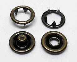 Кнопка Бебі 9.5 мм Латунь (в упаковці 500 штук) Антик