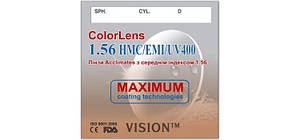 Лінза для окулярів VISON™ кольорові з індексом 1,56 (з покриттям HMC+EMI+UV400)