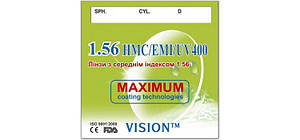 Лінза для окулярів VISON™ з індексом 1,56 Астигматичні (покриття HMC+EMI+UV400)