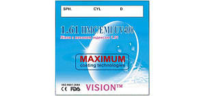 Лінзи для окулярів VISON™з високим індексом 1,61 (З покриттям HMC+EMI+UV400)