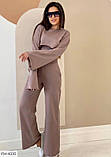 Літній жіночий костюм-трійка топ + кофта + вільні штани, фото 4