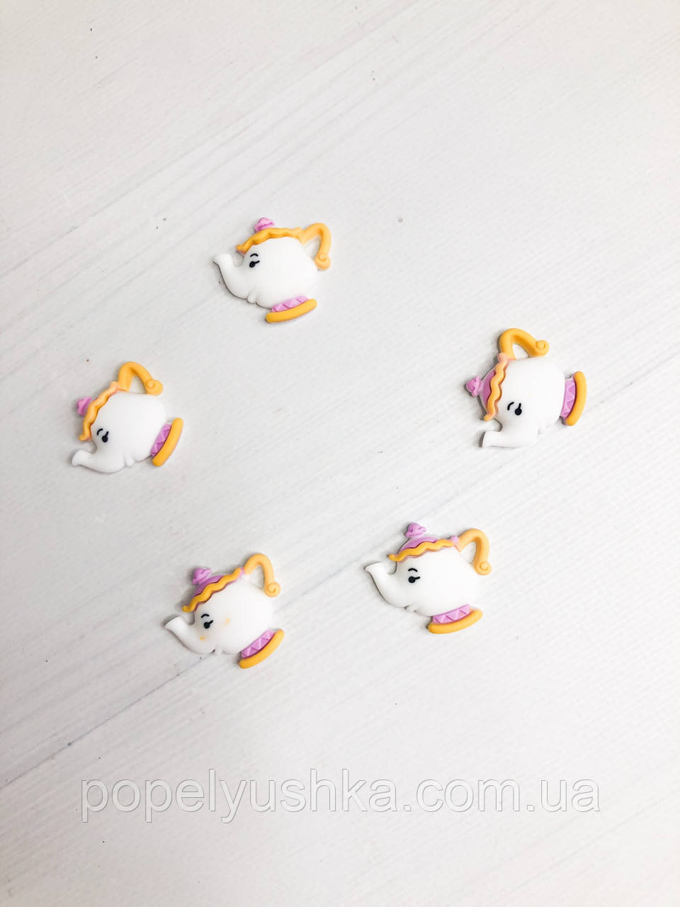 Кабашон пластиковий "Чайник" 3*3 см., фото 1