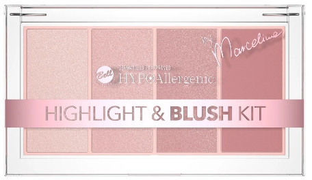Палетка хайлайтеров і бронзера для обличчя Bell Hypoallergenic Highlight & Blush Kit 20 г