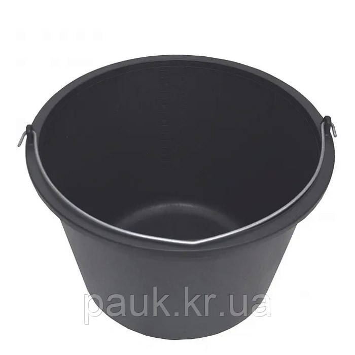 Відро будівельне 16 л пластикове. Відро господарське з мірною шкалою, фото 1