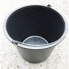 Відро будівельне 16 л пластикове. Відро господарське з мірною шкалою, фото 3