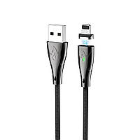Кабель Hoco U75 Blaze Magnetic Lightning - USB 1.2м магнітний нейлоновий для зарядки і передачі даних Black