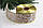 Стрічка новорічна 6,3 см "Падуб і завитки на мішковині", натуральна рулон 22,5 метра, фото 2