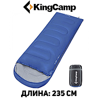 Спальный мешок KingCamp Oasis 250XL, синий, левая молния