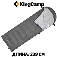 Спальный мешок KingCamp Oasis 250XL, серый, левая молния