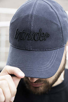 Кепка Intruder чоловіча | жіноча сіра брендовий big logo + Фірмовий подарунок, фото 3