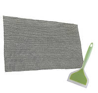 Набор антипригарный коврик-сетка для BBQ и гриля и Лопатка с антипригарным покрытием Green (n-1205)