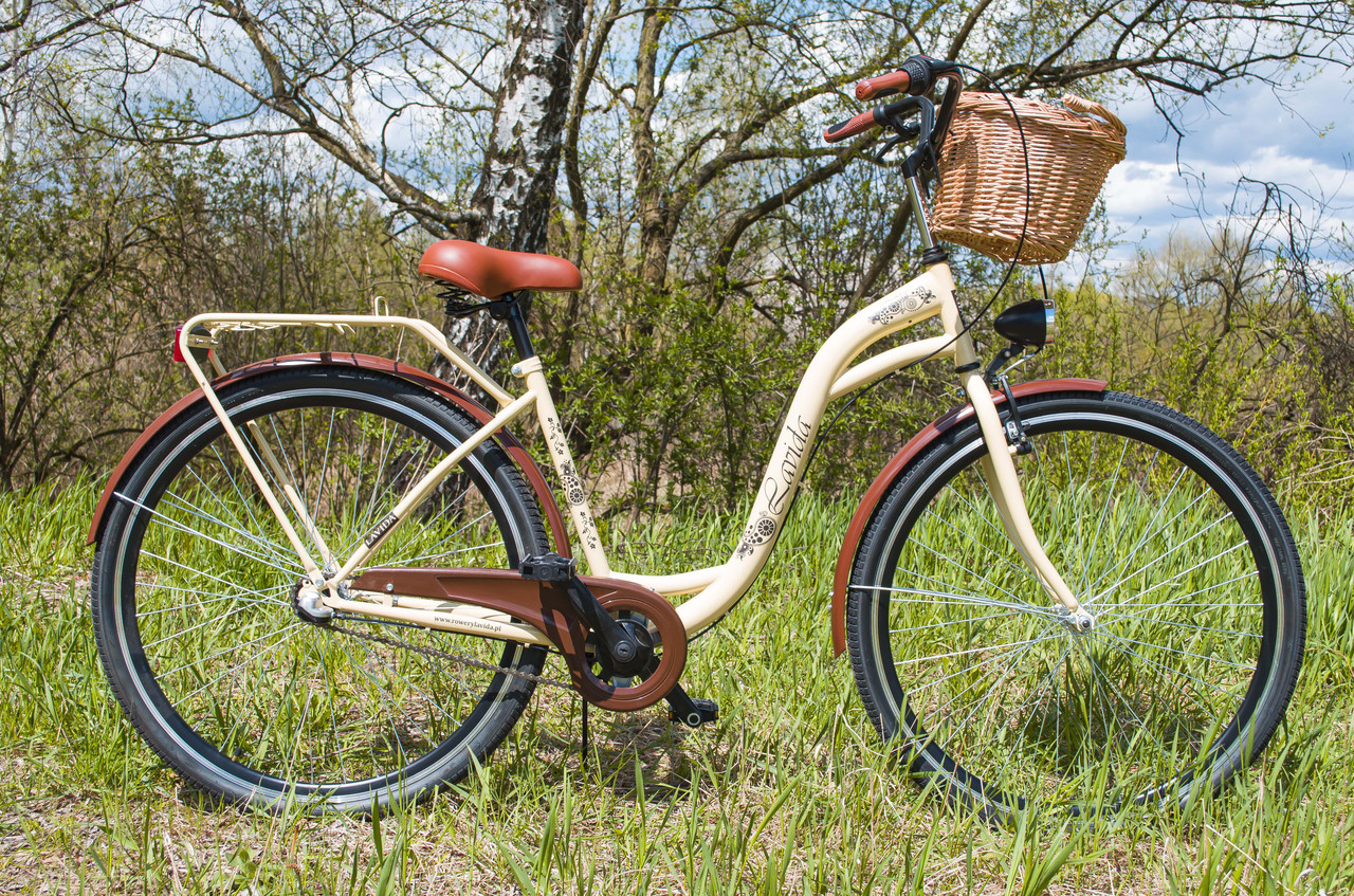 Велосипед жіночий міський Lavida CityLine 28 Nexus 3 Cream з кошиком Польща, фото 1