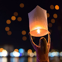 Топ! Якісний Небесний ліхтарик Купол 110 см на Весілля💍