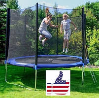 Батут Green Light 312 см з сіткою і драбинкою