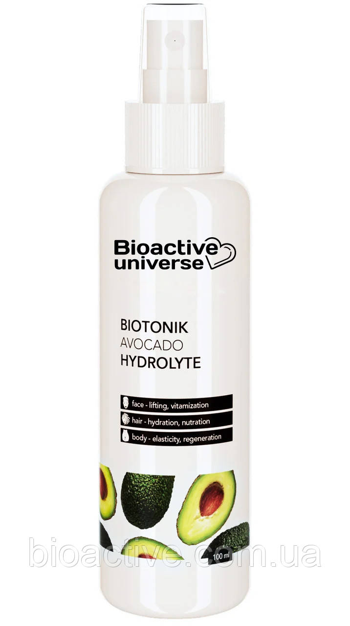 Гідролат авокадо, активізує синтез колагену та регенерує клітини шкіри, тонік 100мл, Біоактив