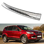Захисна накладка на задній бампер для Ford Kuga Mk2 2012-2016, lift. 2016-2019 /нерж.сталь/