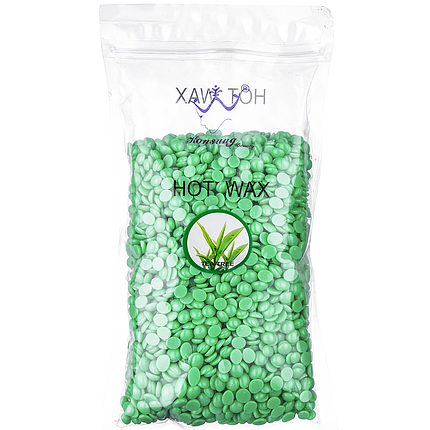 Віск плівковий в гранулах Konsung Beauty Tea, 500 г зелений чай, фото 3