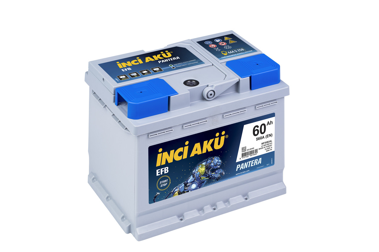 Акумулятор Inci Aku Nanogold Start-Stop EFB 60Ah/560A R+ Автомобільний L2 060 056 013 АКБ Туреччина НДС
